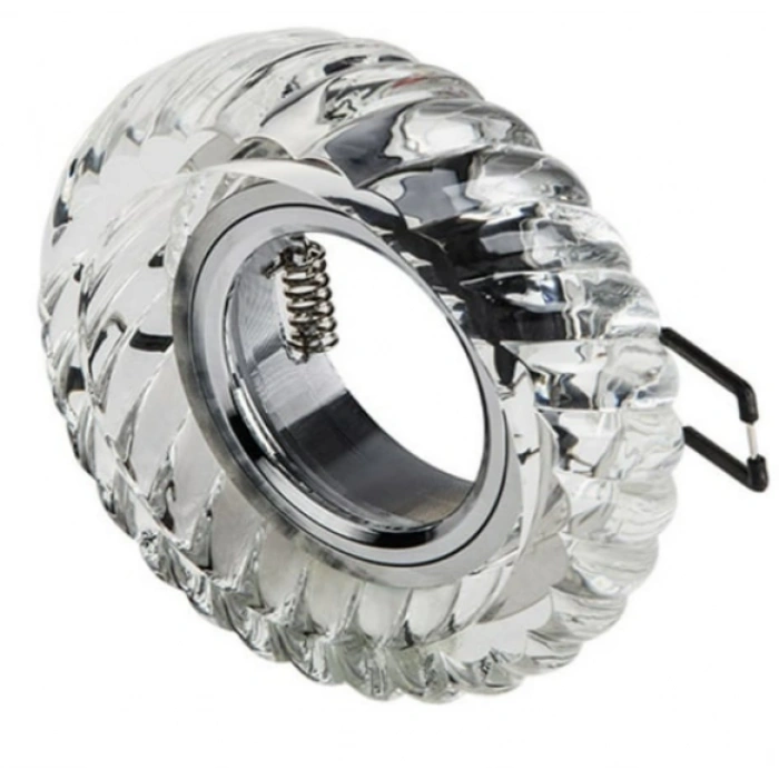 CATA Gardenya Dekoratif Cam Spot Yuvarlak Kristal Krom 3w Efektli 4000K GU10 (Duy Ampul Hariç)