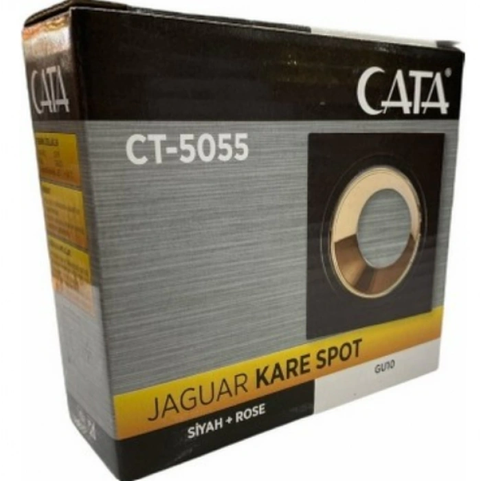 CATA Jaguar Siyah-Rose Kare Sıva Altı Spot GU-10 Duylu (Ampulsüz)