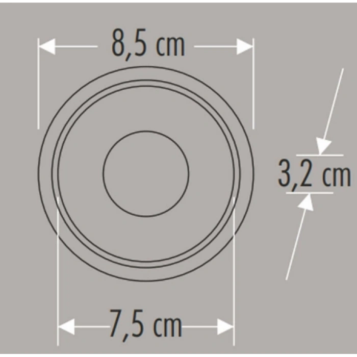 CATA Jaguar Siyah Yuvarlak Sıva Altı Spot GU-10 Duylu (Ampulsüz)