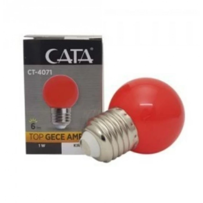 CATA 1w KIRMIZI Ledli Gece Lambası E-27 Duylu