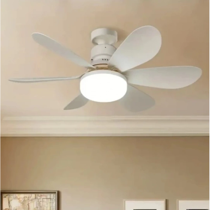 CATA Lodos Fan 62w Ledli E-27 Duy a Takılabilen 6 Kanatlı Kumandalı Tavan Vantilatörü