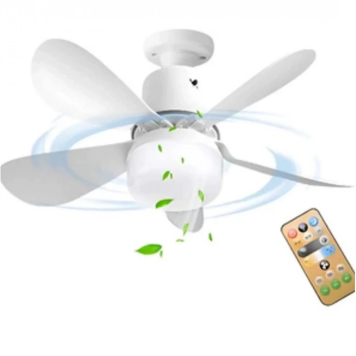 CATA Lodos Fan 62w Ledli E-27 Duy a Takılabilen 6 Kanatlı Kumandalı Tavan Vantilatörü