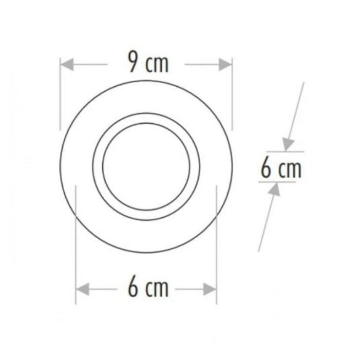 CATA Ortanca Dekoratif Cam Spot Yuvarlak GU10 (Duy Ampul Hariç)