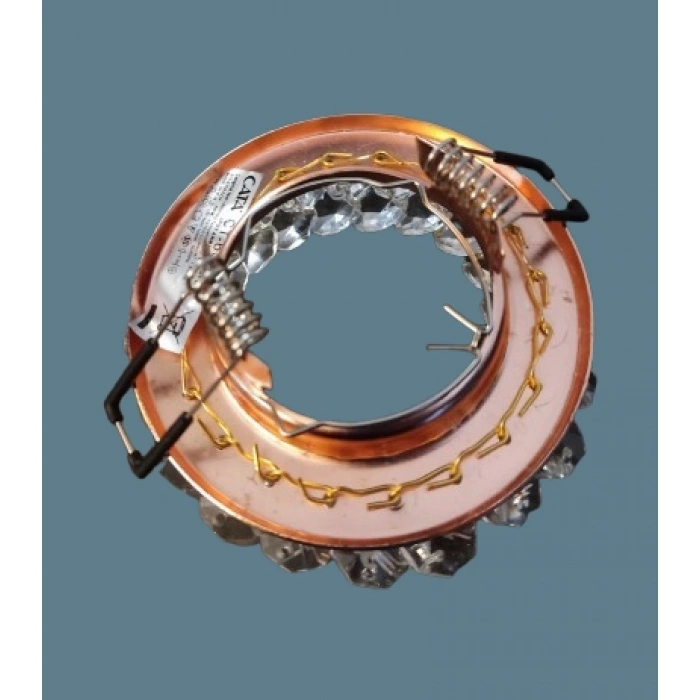 CATA Papatya Dekoratif Cam Spot Yuvarlak Kristal Gold GU10 (Duy Ampul Hariç)