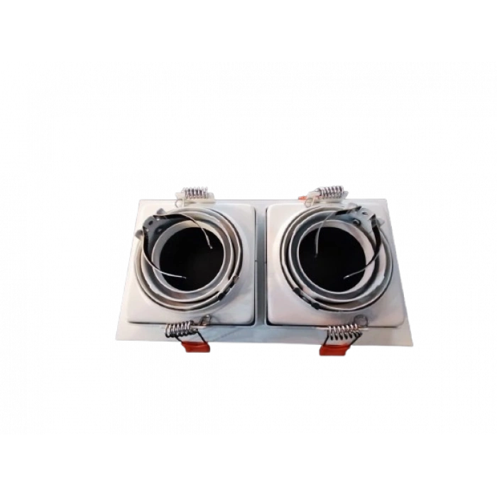 CATA Pars Beyaz Kare Spot 2Li Sıva Altı GU-10 Duylu (Ampulsüz)