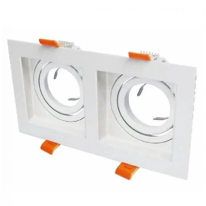 CATA Pars Beyaz Kare Spot 2Li Sıva Altı GU-10 Duylu (Ampulsüz)