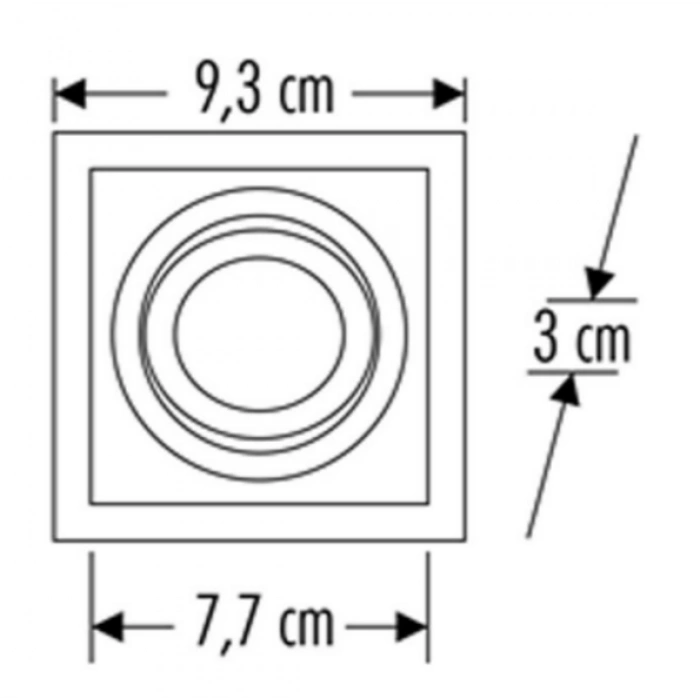 CATA Puma Beyaz Kare Sıva Altı Spot GU-10 Duylu (Ampulsüz)
