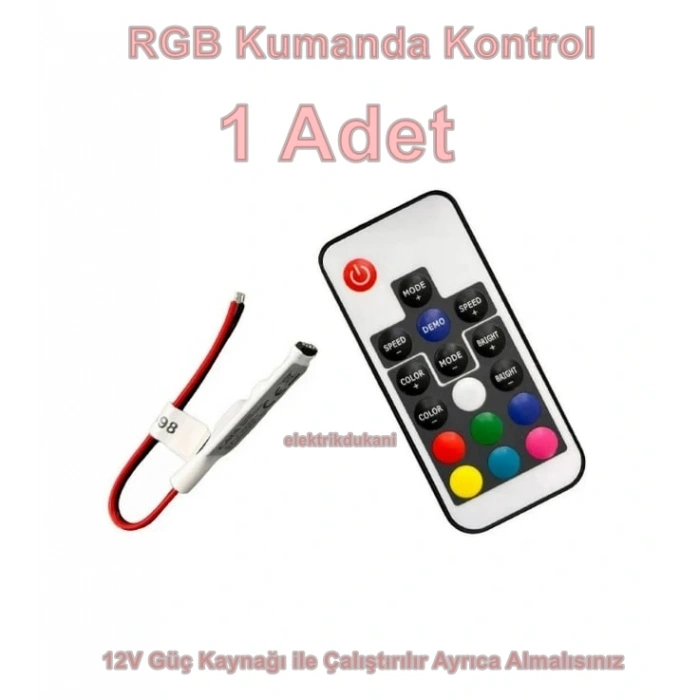 CATA RGB 144 ÖZELLİKLİ ŞERİT LED KUMANDASI 12A
