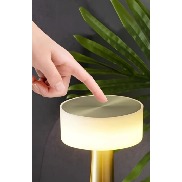 CATA Şarjlı Ledli DENVER Masa Lambası 3 Renk Işık Abajur