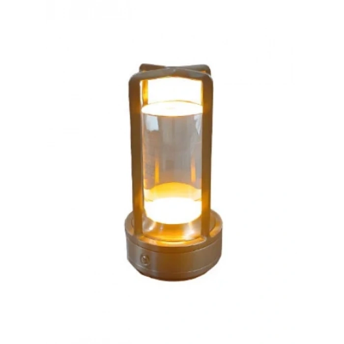 CATA Şarjlı Ledli VEGAS Masa Lambası GOLD 3 Renk Işık Abajur