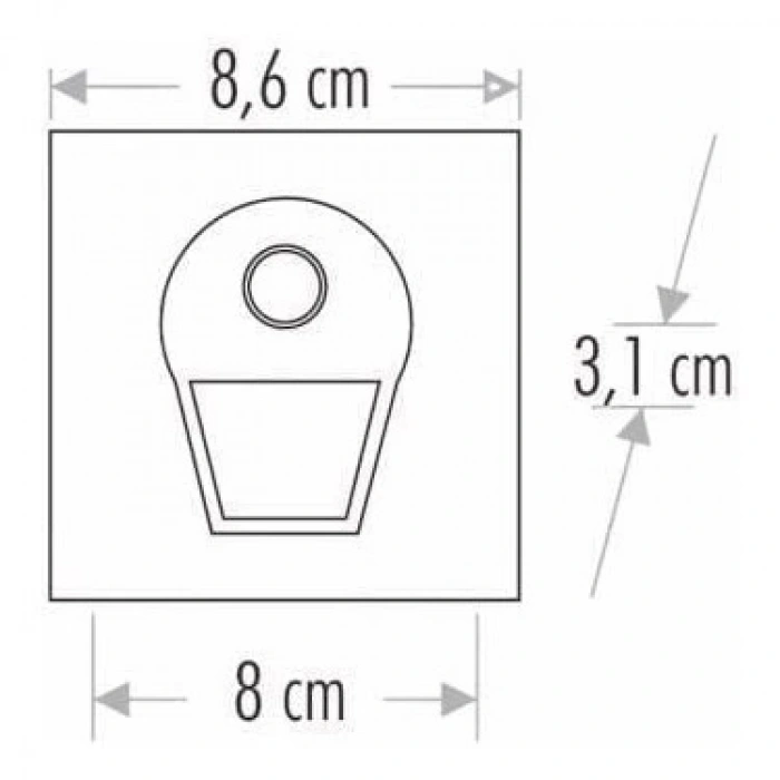 CATA Sensörlü Koridor Aydınlatma Füme 3000K Günışığı
