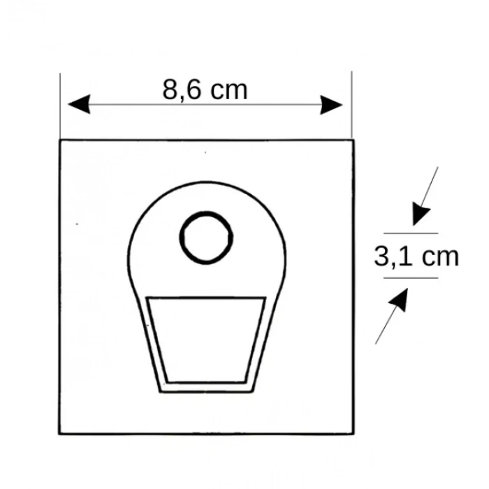 CATA Sensörlü Koridor Aydınlatma Füme 6500K Beyaz