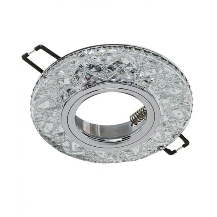 CATA Sim Dekoratif Cam Spot Yuvarlak Kristal Krom 3w Efektli 4000K GU10 (Duy Ampul Hariç)