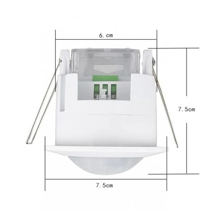 CATA Sıva Altı Hareket Sensörü 360 Derece Görüş Açılı 600 Watt