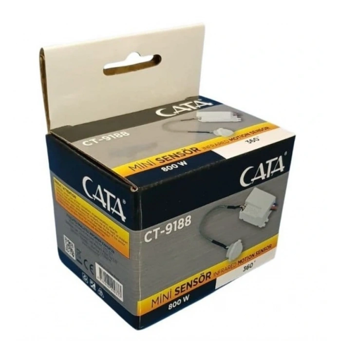 CATA Sıva Altı Mini Hareket Sensörü 360 Derece Görüş Açılı 1200W