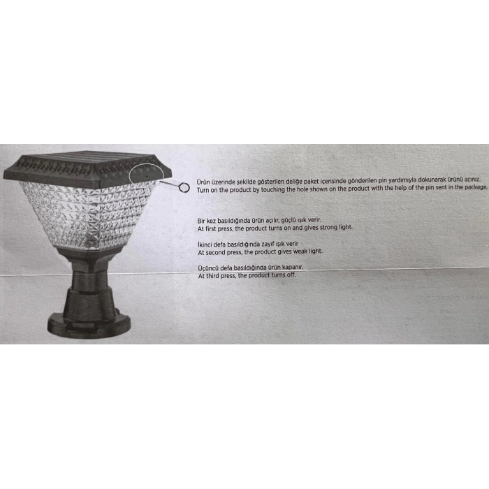 CATA 30w BEYAZ Işık Solar Güneş Enerjili Şarjlı Set Üstü Armatür 6500k 200lm