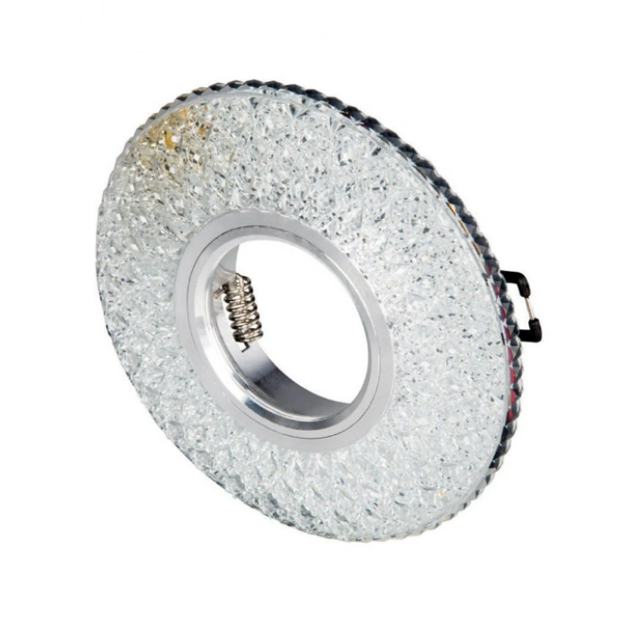 CATA Yağmur Dekoratif Cam Spot Yuvarlak Kristal Krom 3w Efektli 3000K GU10 (Duy Ampul Hariç)