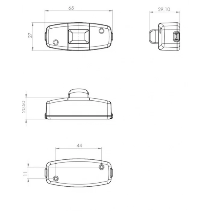 ÇETİNLER Çıt Çıt Butonlu Ara Puar Anahtar BEYAZ (FAR)