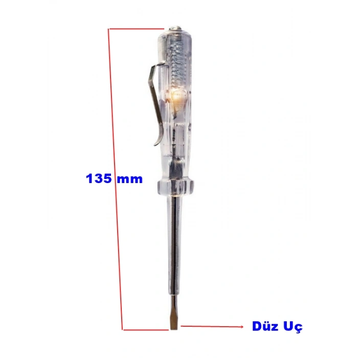 ÇETİNLER Kısa Askılı Voltaj Kontrol Kalemi Düz 135mm
