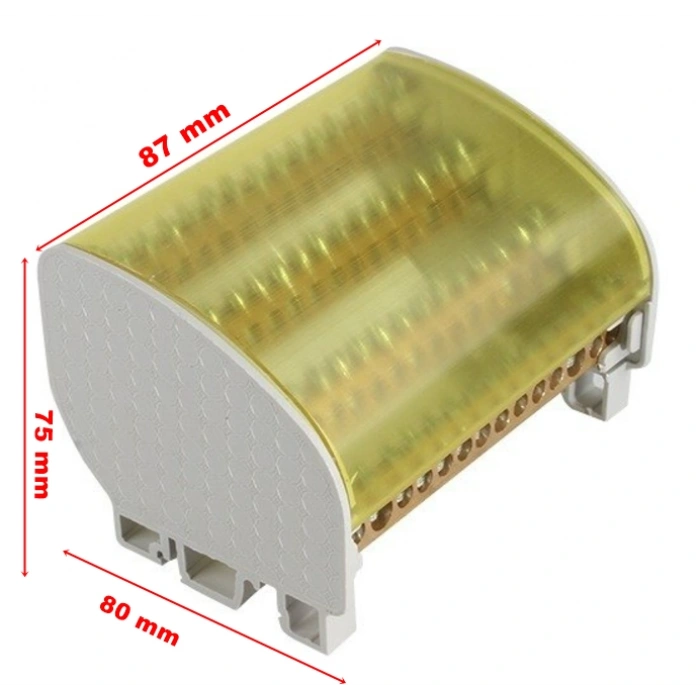 ÇETSAN 3 Faz 1 Nötür 2+8 10 Delikli Faz Dağıtım Barası 10 Delik 4 Sıra