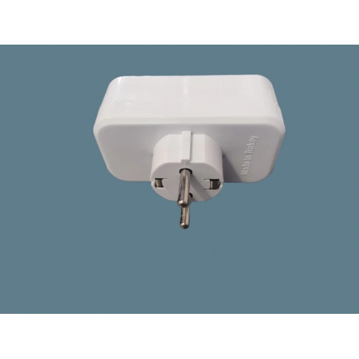 DEPA İkili 2li Golyat Topraklı Grup Priz Fiş Priz Beyaz