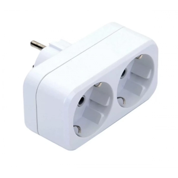 DEPA İkili 2li Golyat Topraklı Grup Priz Fiş Priz Beyaz