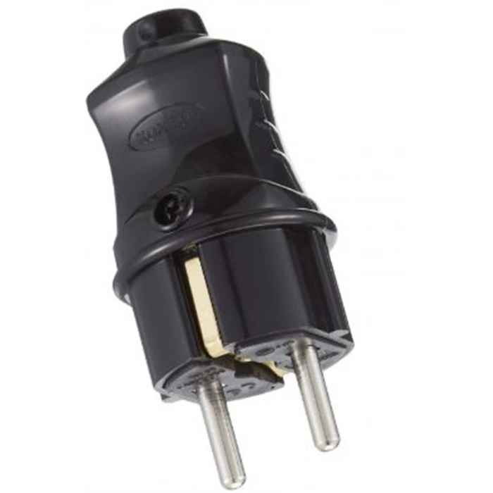 DEPA KONZA Erkek Topraklı Fiş Siyah Düz Tip