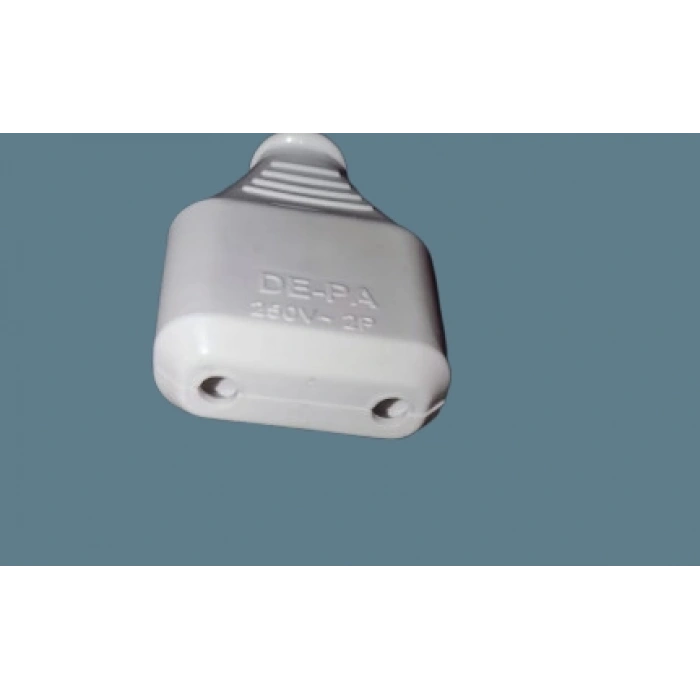 DEPA Topraksız Yassı Dişi Fiş İnce Beyaz