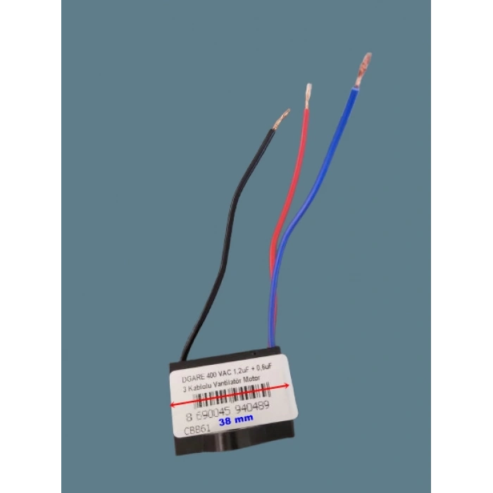 DGARE 400 VAC 1.2uF + 0.6uF Üç Kablolu Tavan Vantilatörü Motor Kalkış Kondansatörü 50/60Hz