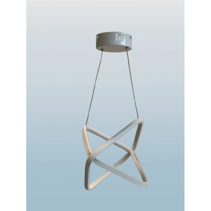 DMR Çapraz Çift Kare Sarkıt Led Avize BEYAZ Kasa Üç Renk 6500k/4000k/3000k (Beyaz /Ilık Beyaz/Sarı (Günışığı))