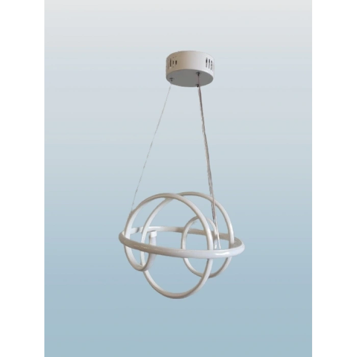 DMR Helezon Sarkıt Led Avize BEYAZ Kasa Üç Renk 6500k/4000k/3000k (Beyaz /Ilık Beyaz/Sarı (Günışığı))