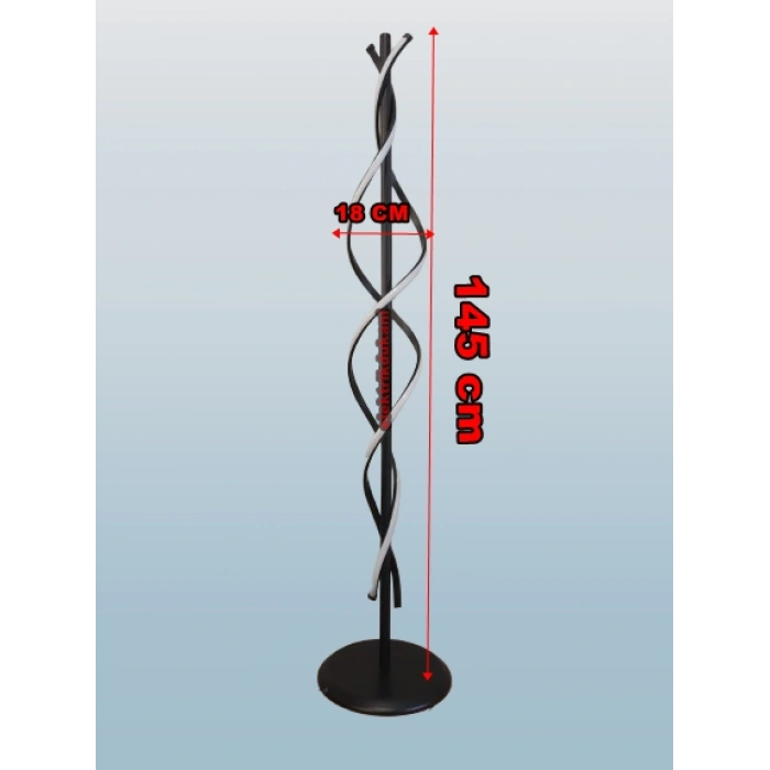 DMR İkili Sarmal Led Lambader SİYAH Kasa Üç Renk 6500k/4000k/3000k (Beyaz /Ilık Beyaz/Sarı (Günışığı))