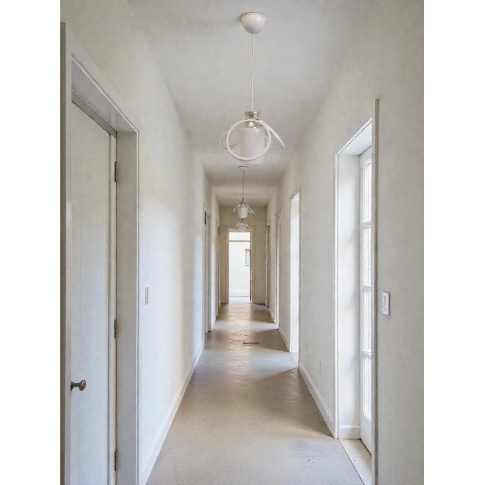 DMR Kardelen Camlı Tekli Avize E-27 BEYAZ