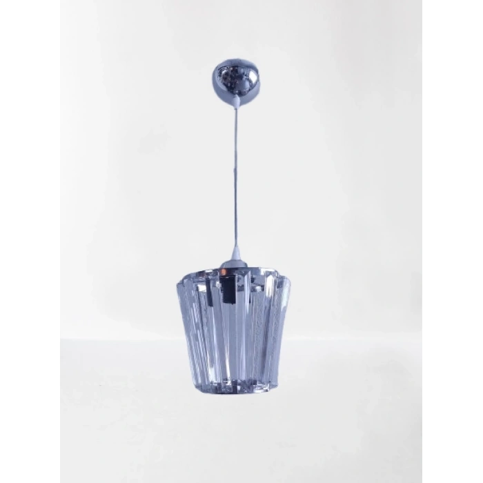 DMR Kristal Taşlı Konik KROM Küçük Yuvarlak E-27 Duylu