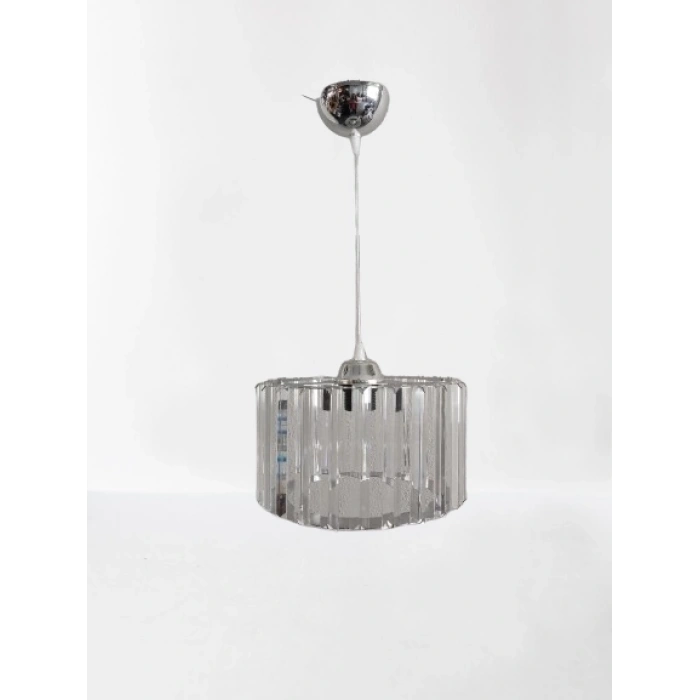 DMR Kristal Taşlı KROM Büyük Yuvarlak  Avize E-27 Duylu