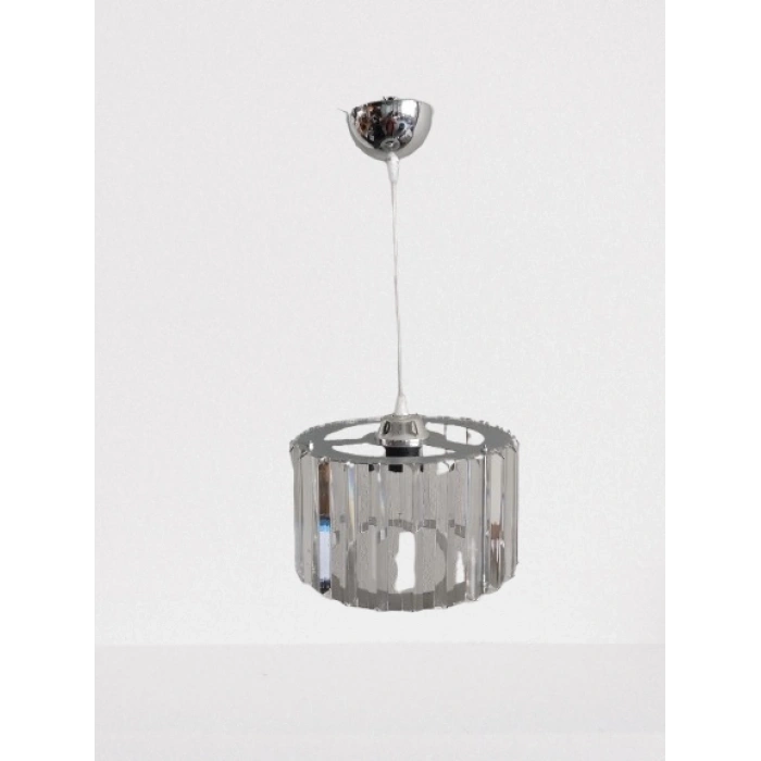 DMR Kristal Taşlı KROM Büyük Yuvarlak  Avize E-27 Duylu