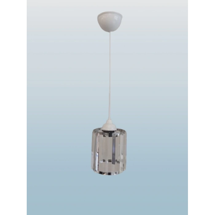 DMR Kristal Taşlı Yuvarlak Tekli Avize E-27