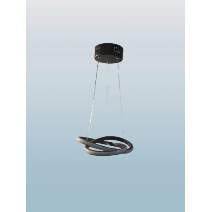 DMR Küçük Dalga Sarkıt Led Avize SİYAH Kasa Üç Renk 6500k/4000k/3000k (Beyaz /Ilık Beyaz/Sarı (Günışığı))