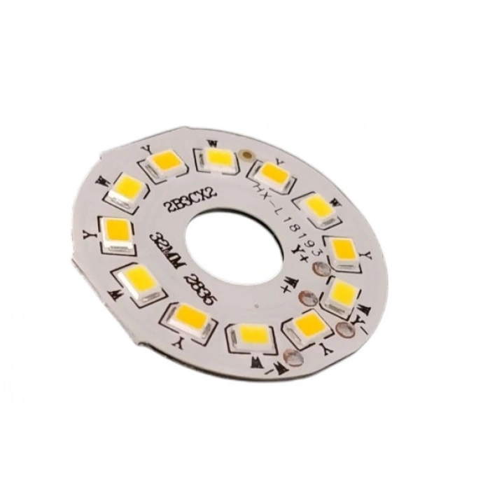DMR Ledli Avizeler İçin 32mm Yuvarlak PCB Alüminyum Levha Üzerine Dizgi SMD Led 4 Kablolu 2 Renk Günışığı + Beyaz 3000/6500K