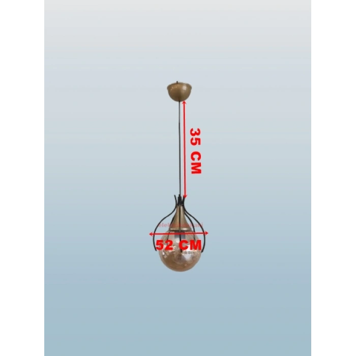 DMR Örümcek Tekli SİYAH Top Avize E-27 Duylu