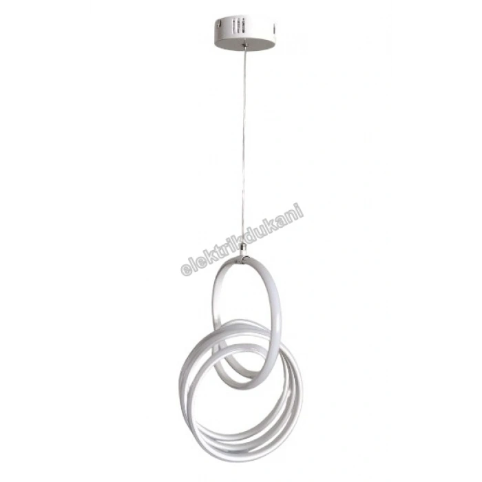 DMR Sarmal Büyük İmza Sarkıt Led Avize BEYAZ Kasa 50w 220 Volt Üç Renk 6500k/4000k/3000k (Beyaz /Ilık Beyaz/Sarı (Günışığı)