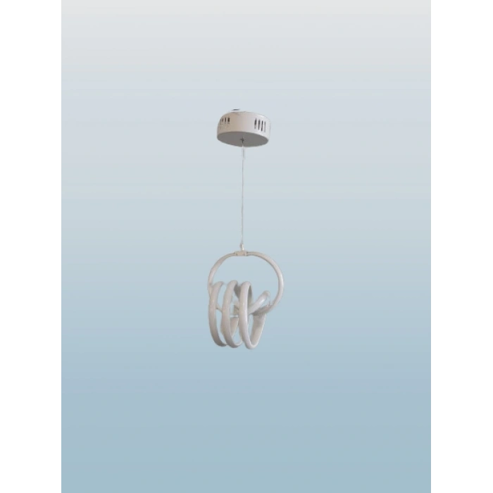 DMR Sarmal İmza Sarkıt Led Avize BEYAZ Kasa Üç Renk 6500k/4000k/3000k (Beyaz /Ilık Beyaz/Sarı (Günışığı))