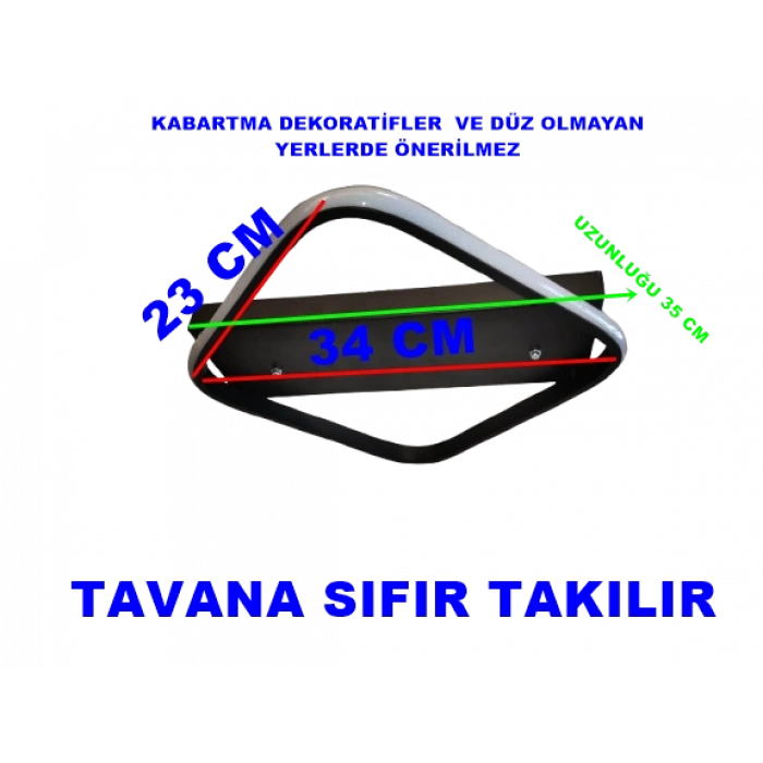 DMR Tekli Küçük Plafonyer Led Avize SİYAH Kasa Üç Renk 6500k/4000k/3000k (Beyaz /Ilık Beyaz/Sarı (Günışığı))