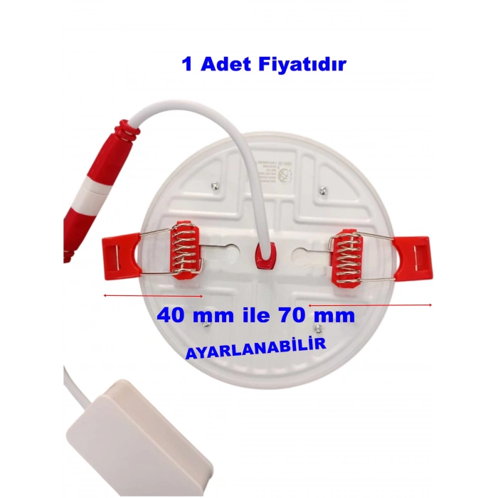 DÜNYA LED 9w BEYAZ Işık Çerçevesiz Ayarlanabilir Sıva Altı Led Panel Spot 9 Watt 6500k 1200lm