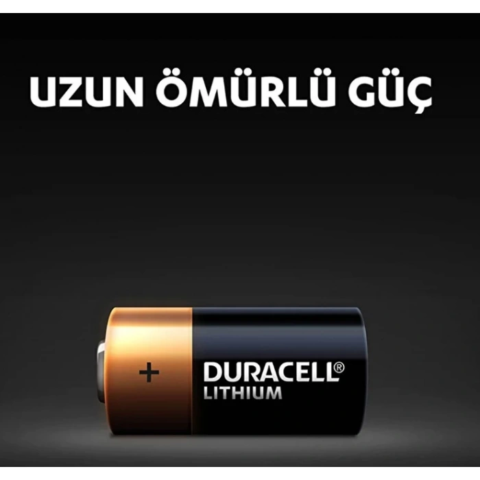 DURACELL CR2 3V Lithium Pil Alarm - Lazer Fotoğraf Makinesi vb Özel Cihazlar için Lityum Pil (2li Pkt.)