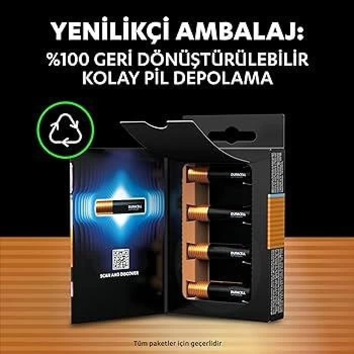 DURACELL İNCE PİL OPTİMUM AAA ALKALİNE (1 ADET FİYATI)