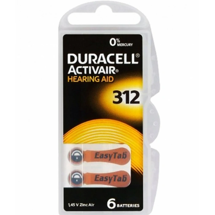 DURACELL KULAKLIK PİLİ 312 1,45V 6LI PAKET