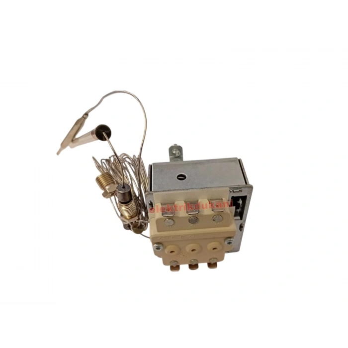 EGO Çift Problu Sanayi Tip Trifaze 60-180 Derece Gazlı Fritöz Termostat ( İki Uclu 6 Ayaklı 3 Kontaklı)