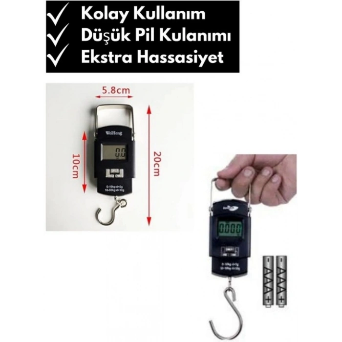 Elektronik El Terazisi 50 kg Kapasite Hassas Dijital El Kantarı Tartı