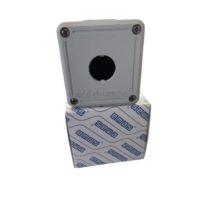 EMAS 1li Boş Buton Kutusu Sarı/Gri (Etanj Tekli Buton Kutusu)